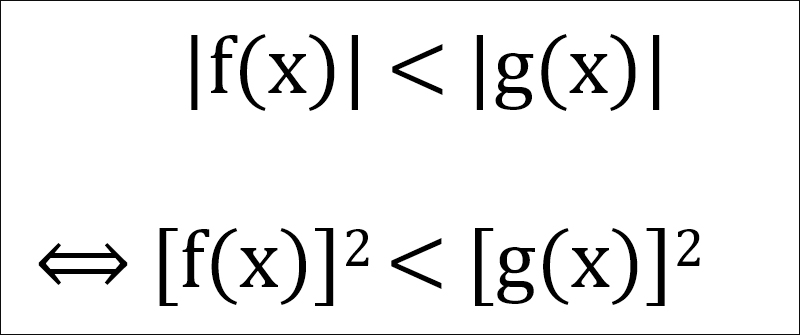 Cách giải bất phương trình |f(x)| < |g(x)|
